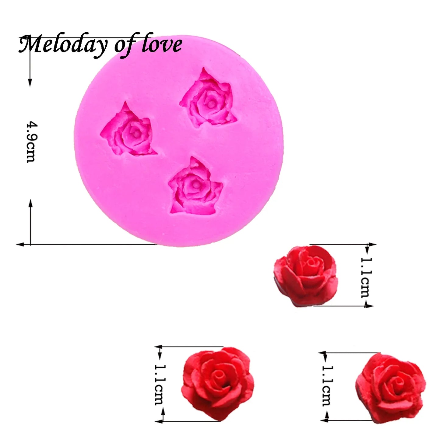 Rose Decorating Tool 3D Baking Fondant Silicone Mold