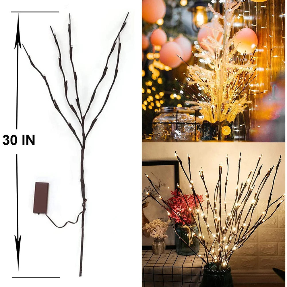 20 Bulbs LED Willow Branch Lights Lamp