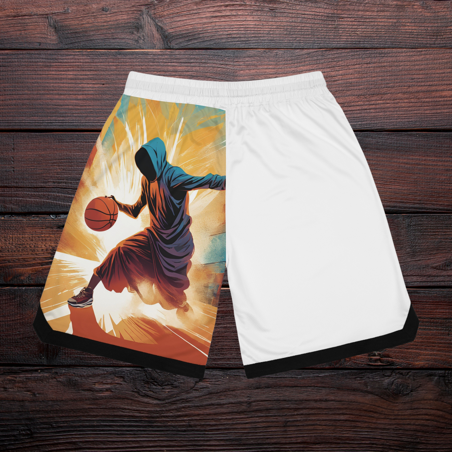 Psalms 23 - Basketball Shorts -White